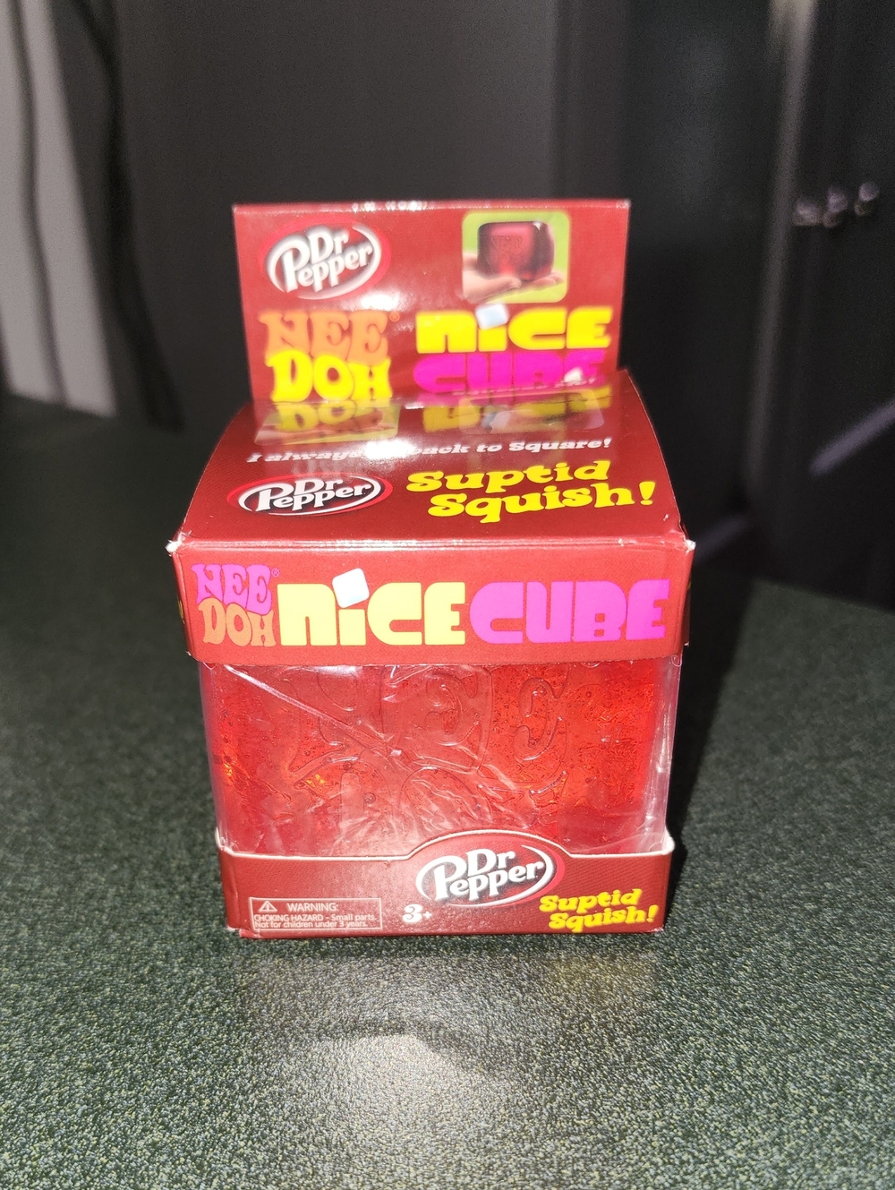Kids Dr Pepper Red Nice Cube Squish Toy